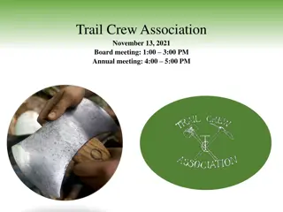 Trail Crew Association November 13, 2021 Updates