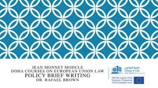 Effective Policy Brief Writing