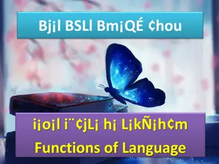 Understanding Functions of Language