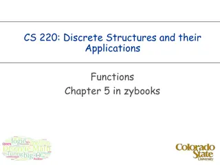 Discrete Structures: Functions Chapter Summary
