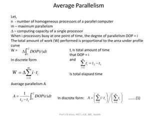 Average Parallelism and Speedup Performance Concepts