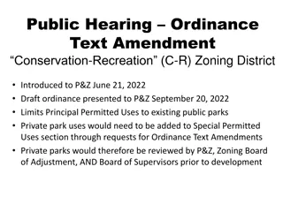 Text Amendment for C-R Zoning District: Private Park Definitions and Usage Update