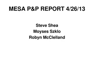 MESA.P&P Report Activities Summary