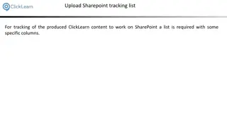 SharePoint Tracking List Upload Guide