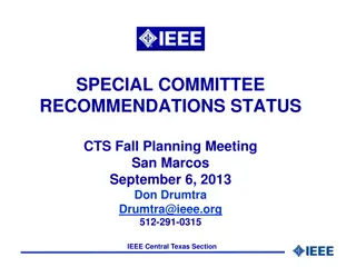 CTS Fall Planning Meeting Recommendations Update