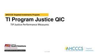 Evaluating AHCCCS Targeted Investments Program Performance