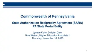 Pennsylvania State Authorization Reciprocity Agreement Updates