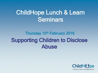 Supporting Children in Disclosing Abuse: A Story of Recognition