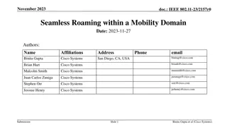 Seamless Roaming Architecture Details