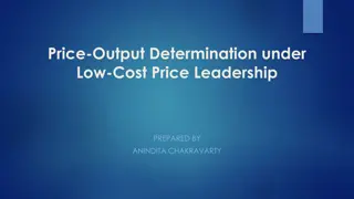 Price Output Determination Under Low Cost Leadership
