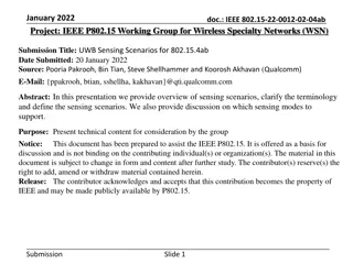 UWB Sensing Scenarios for IEEE 802.15.4ab