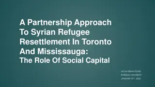 Syrian Refugee Resettlement Study in Toronto and Mississauga