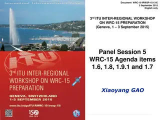 Workshop on WRC-15 Agenda Items