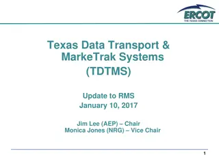 Texas Data Transport Systems Updates and Accomplishments