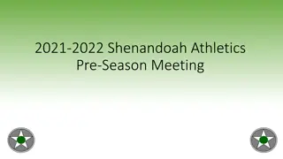 Shenandoah Athletics Pre-Season Meeting 2021-2022