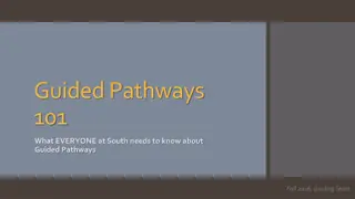 Understanding Guided Pathways in Higher Education