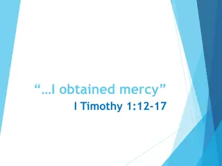 Gospel of Mercy and Transformation in Timothy