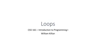 Introduction to Programming Loops