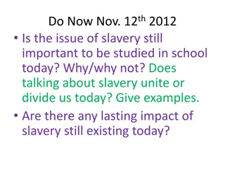 Impact and Legacy of Slavery in America