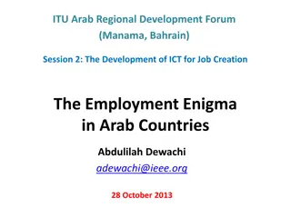 Development of ICT for Job Creation in Arab Countries