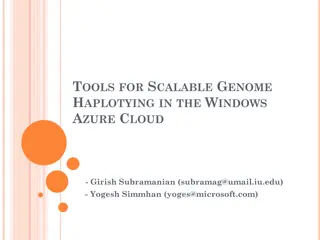 Scalable Genome Haplotyping Tools on Windows Azure Cloud