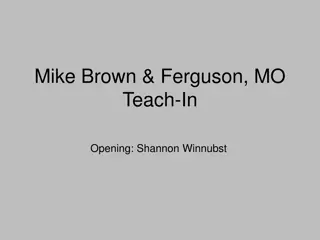 Understanding Black and Brown Violence: Teach-In on Social Injustice