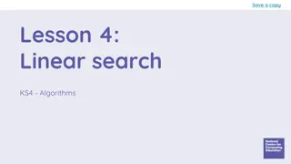 Linear Search Lesson 4 Guide - KS4 Algorithms