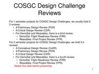 COSGC Design Challenge Reviews Overview