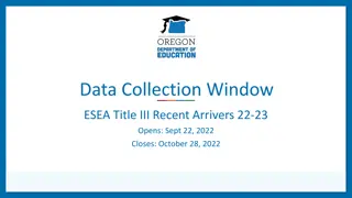 Recent Arrivers Data Collection Guidelines