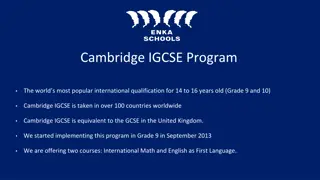 IGCSE Program: International Qualification for Students