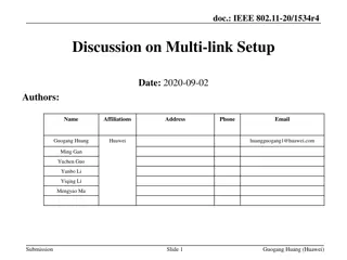 Discussion on Multi-link Setup in IEEE 802.11-20