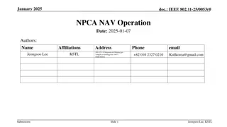 IEEE 802.11-25 NPCA NAV Operation