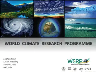 World Climate Research Programme Overview