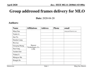 IEEE 802.11-20/0661-03-00be Group Addressed Frames Delivery