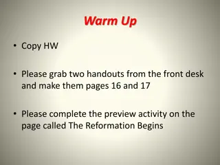 The Reformation Begins: Impact and Leaders