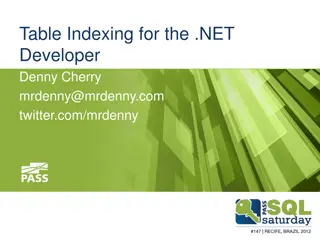 Table Indexing for .NET Developers