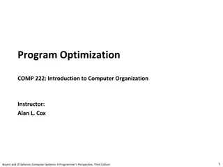 Introduction to Computer Organization and Optimization