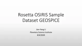 Rosetta OSIRIS Sample Dataset GEOspice Review