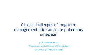 Managing Long-Term Treatment After Acute Pulmonary Embolism