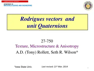 Understanding Rodrigues Vectors and Unit Quaternions