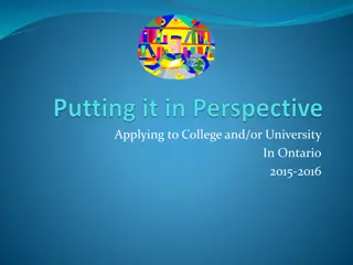 Applying to Ontario Colleges and Universities 2015-2016