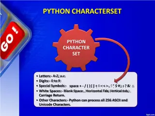 Understanding Python's Character Set and Token Lexical Units