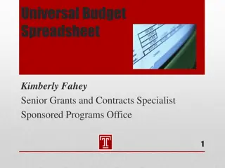 Budget Spreadsheet Tool for External Funding