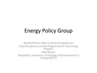 Energy Policy and Geopolitics: GETE2 Program Overview