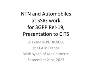 NTN and Automobiles at SSIG Work for 3GPP Rel-19 Presentation