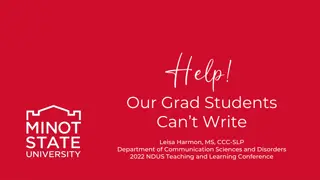 Graduate Students Writing Intervention: Solutions and Strategies