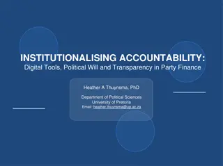 Enhancing Digital Transparency in Political Finance