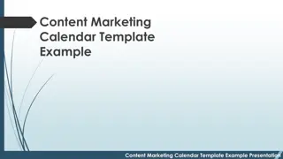 Effective Content Marketing Calendar Example
