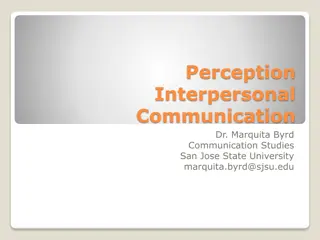 Understanding Perception in Interpersonal Communication