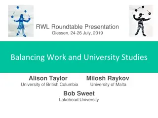 Balancing Work and University Studies: A Research Perspective